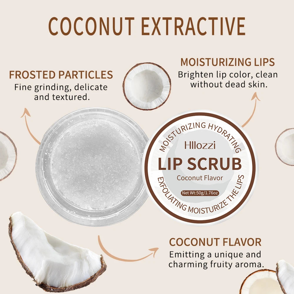 Coconut, Green Apple, Watermelon Lip Scrub Exfoliating Deep Cleansing Moisturizing Female Gift Care Moisturizing