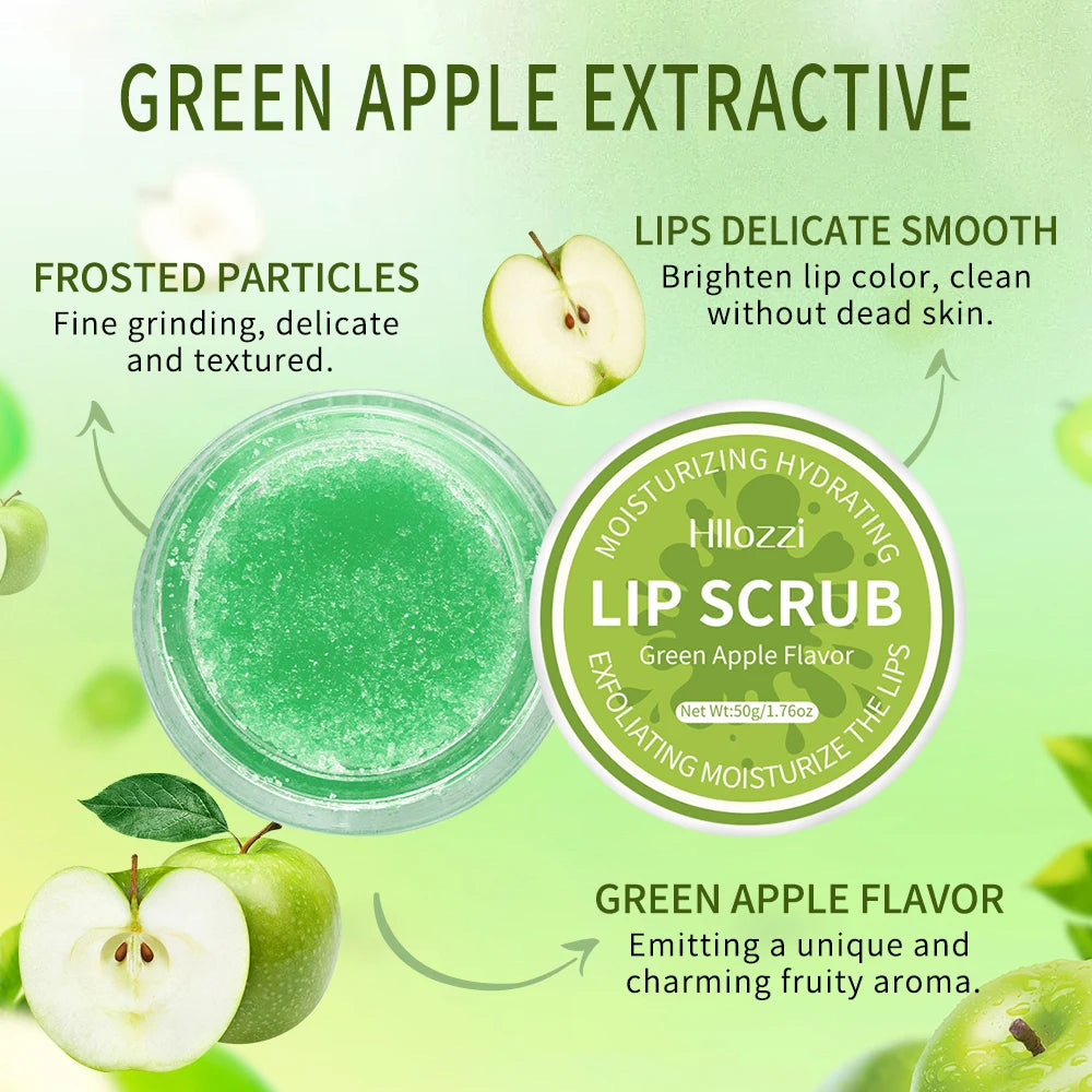 Coconut, Green Apple, Watermelon Lip Scrub Exfoliating Deep Cleansing Moisturizing Female Gift Care Moisturizing