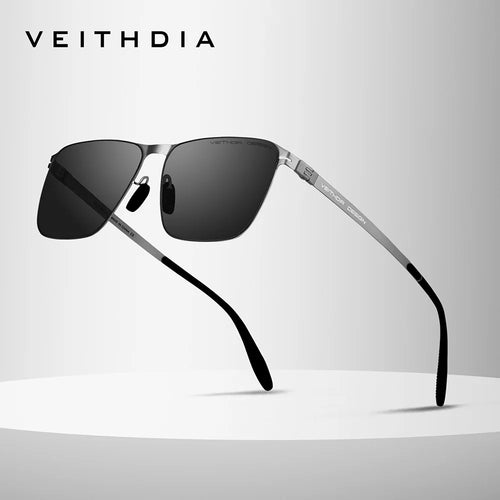 Brand Men'S Sunglasses Square Stainless Steel High-Definition Nylon Lenses Polarized Glasses with UV400 Protection 8210